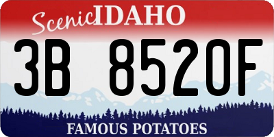 ID license plate 3B8520F