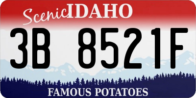 ID license plate 3B8521F