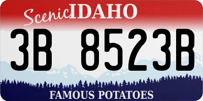 ID license plate 3B8523B
