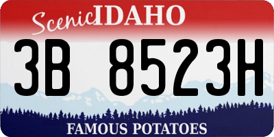 ID license plate 3B8523H