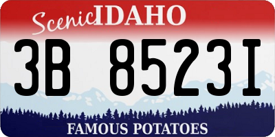 ID license plate 3B8523I