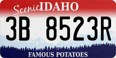 ID license plate 3B8523R