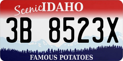 ID license plate 3B8523X