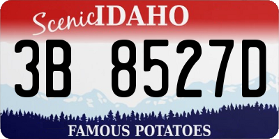 ID license plate 3B8527D
