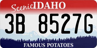 ID license plate 3B8527G