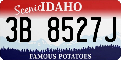 ID license plate 3B8527J