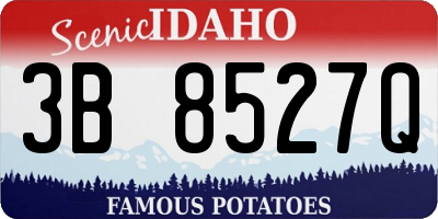 ID license plate 3B8527Q