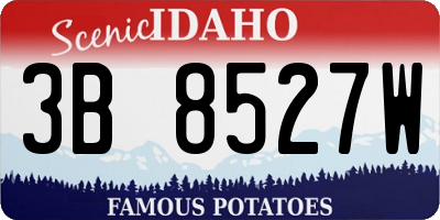 ID license plate 3B8527W
