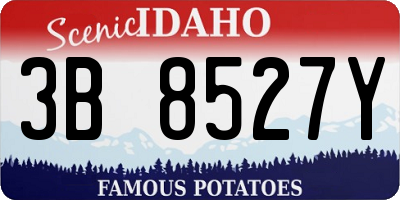 ID license plate 3B8527Y