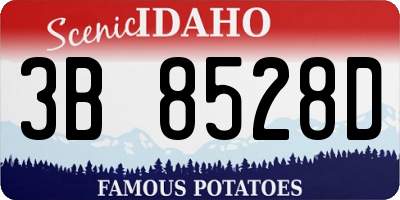 ID license plate 3B8528D