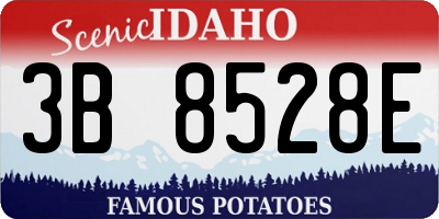 ID license plate 3B8528E