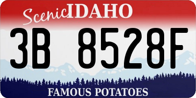 ID license plate 3B8528F