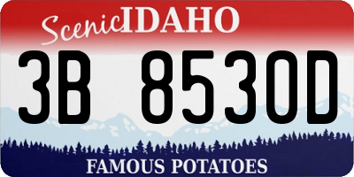 ID license plate 3B8530D