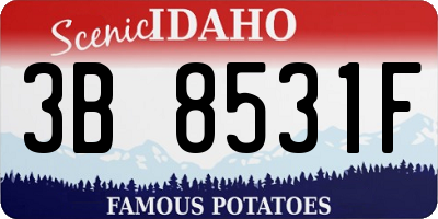 ID license plate 3B8531F