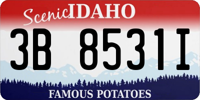 ID license plate 3B8531I