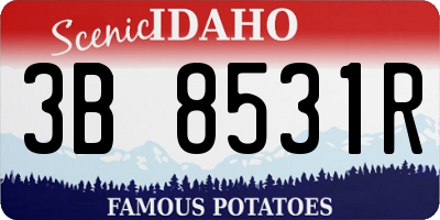 ID license plate 3B8531R