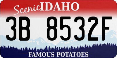ID license plate 3B8532F