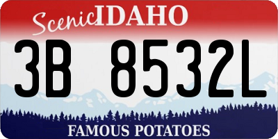 ID license plate 3B8532L