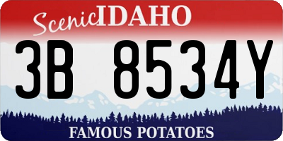 ID license plate 3B8534Y