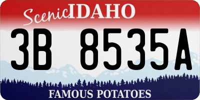 ID license plate 3B8535A