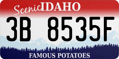 ID license plate 3B8535F