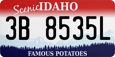 ID license plate 3B8535L