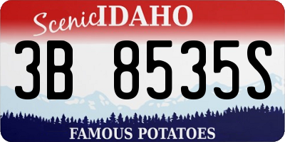 ID license plate 3B8535S