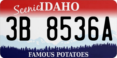 ID license plate 3B8536A