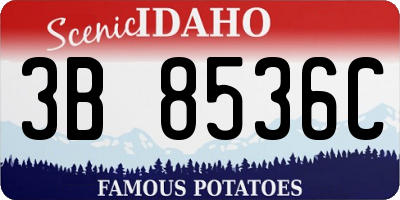 ID license plate 3B8536C