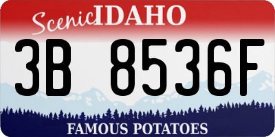 ID license plate 3B8536F