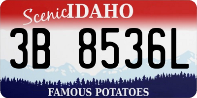 ID license plate 3B8536L