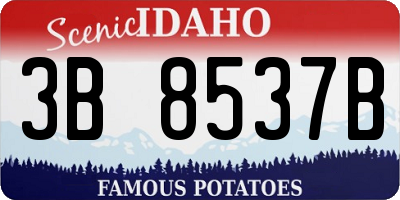 ID license plate 3B8537B