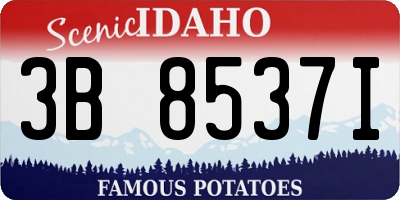 ID license plate 3B8537I