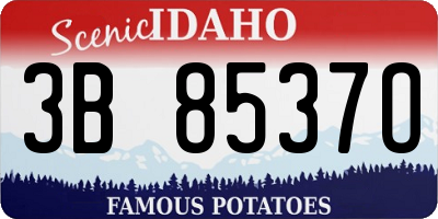 ID license plate 3B8537O