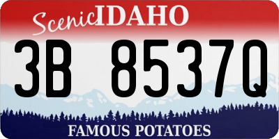ID license plate 3B8537Q