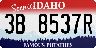 ID license plate 3B8537R