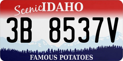 ID license plate 3B8537V