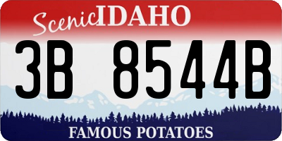 ID license plate 3B8544B