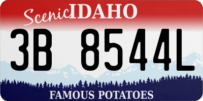 ID license plate 3B8544L