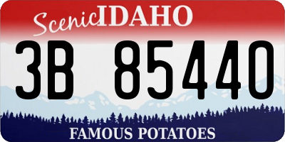 ID license plate 3B8544O