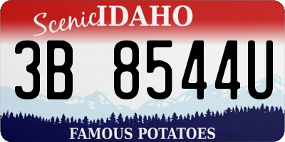 ID license plate 3B8544U