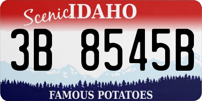 ID license plate 3B8545B