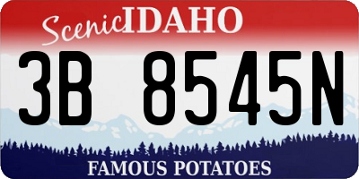 ID license plate 3B8545N