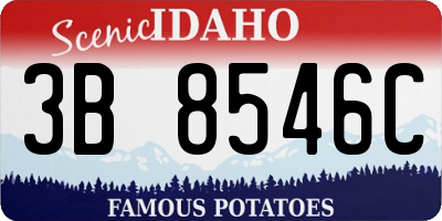 ID license plate 3B8546C