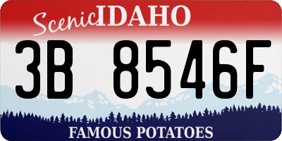 ID license plate 3B8546F