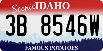 ID license plate 3B8546W