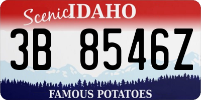 ID license plate 3B8546Z