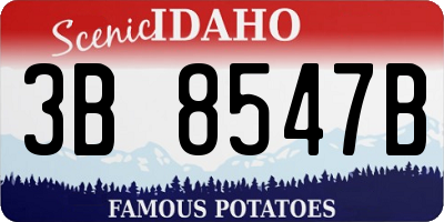 ID license plate 3B8547B