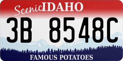 ID license plate 3B8548C
