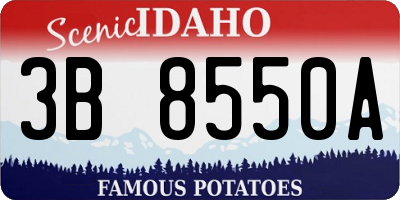 ID license plate 3B8550A